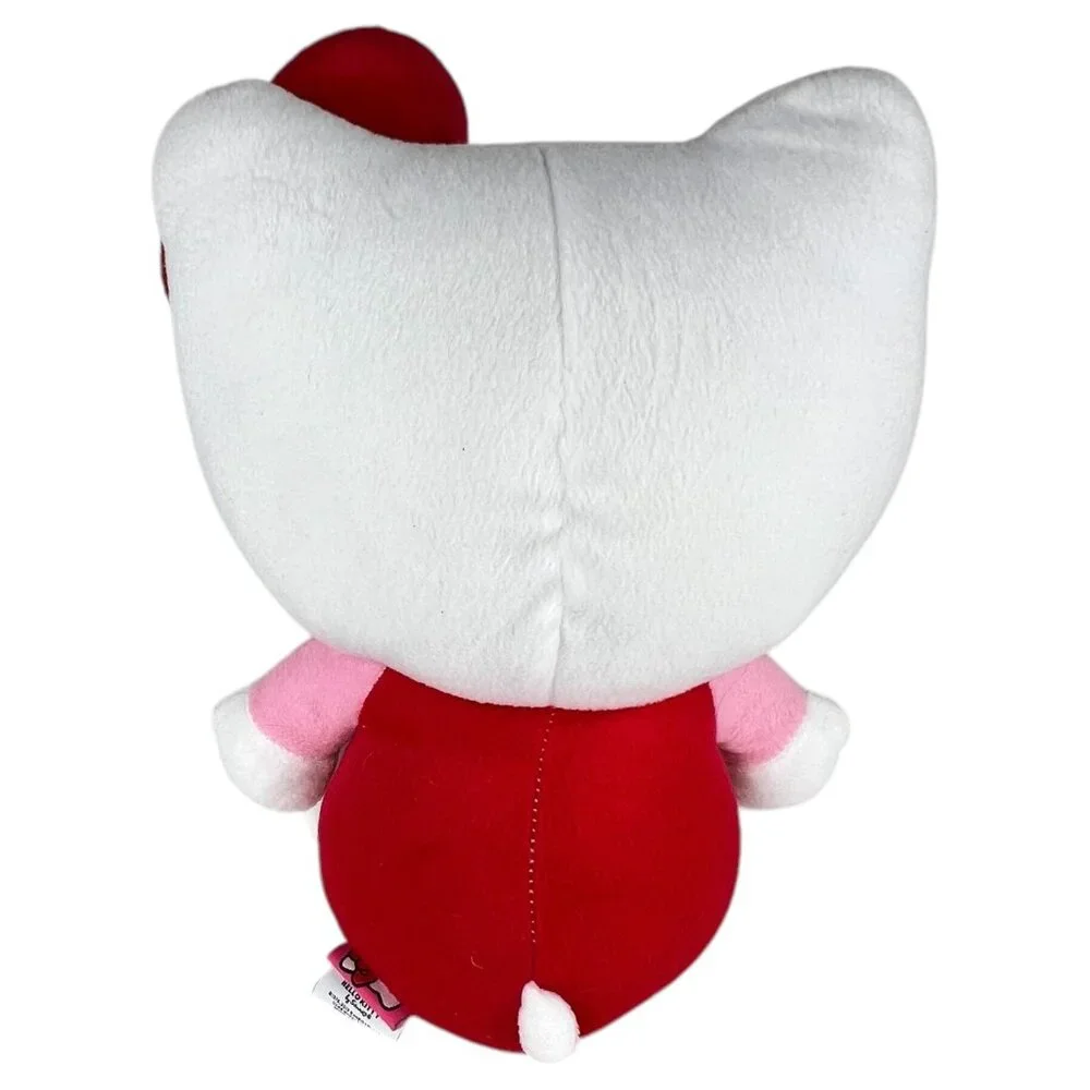 2012 Hello Kitty Sanrio Plush 12 1/2” Red Dress & Bow Pink Shirt Stuffed Animal - Picture 4 of 8